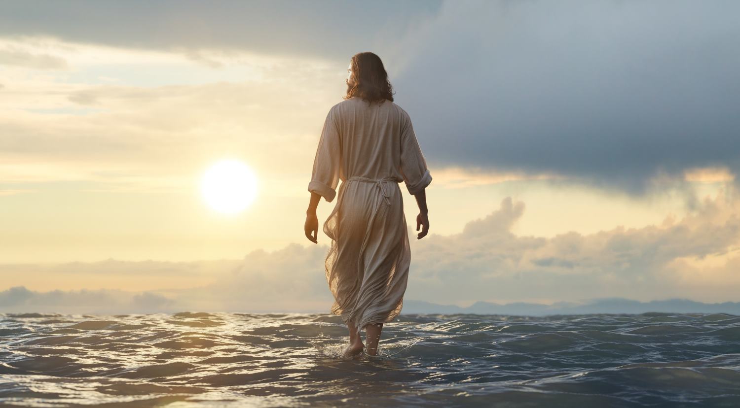 Jesus sobre o mar